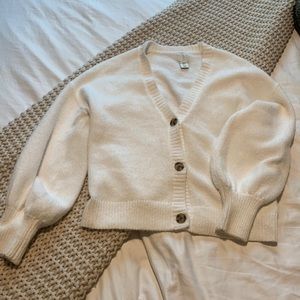 joie white cardigan